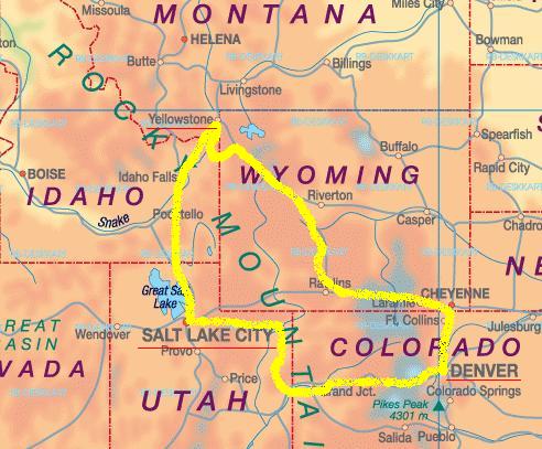 Route der USA West - Reise 2000